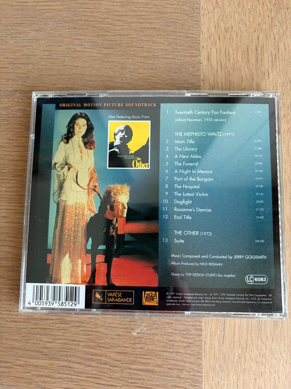 CD: CD THE MEPHISTO WALZ JERRY GOLDSMITH – Usato da Geneve venduto da tigre69 1