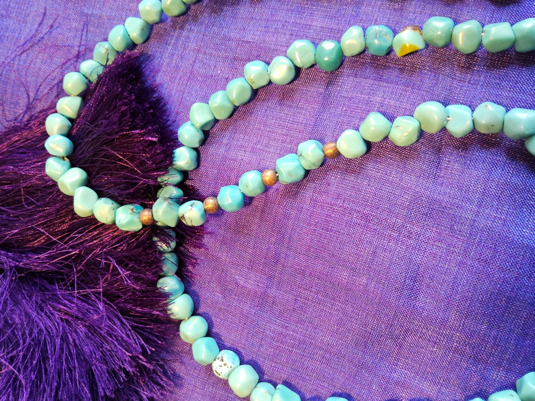Catenine: Feine sommerliche und echte Türkiskette Collier – Usato da Zürich venduto da SciTec 1