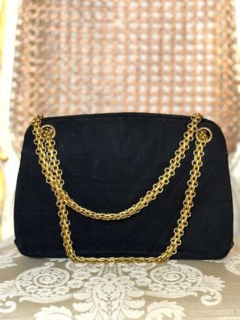 SAC CHANEL VINTAGE EN JERSEY NOIR