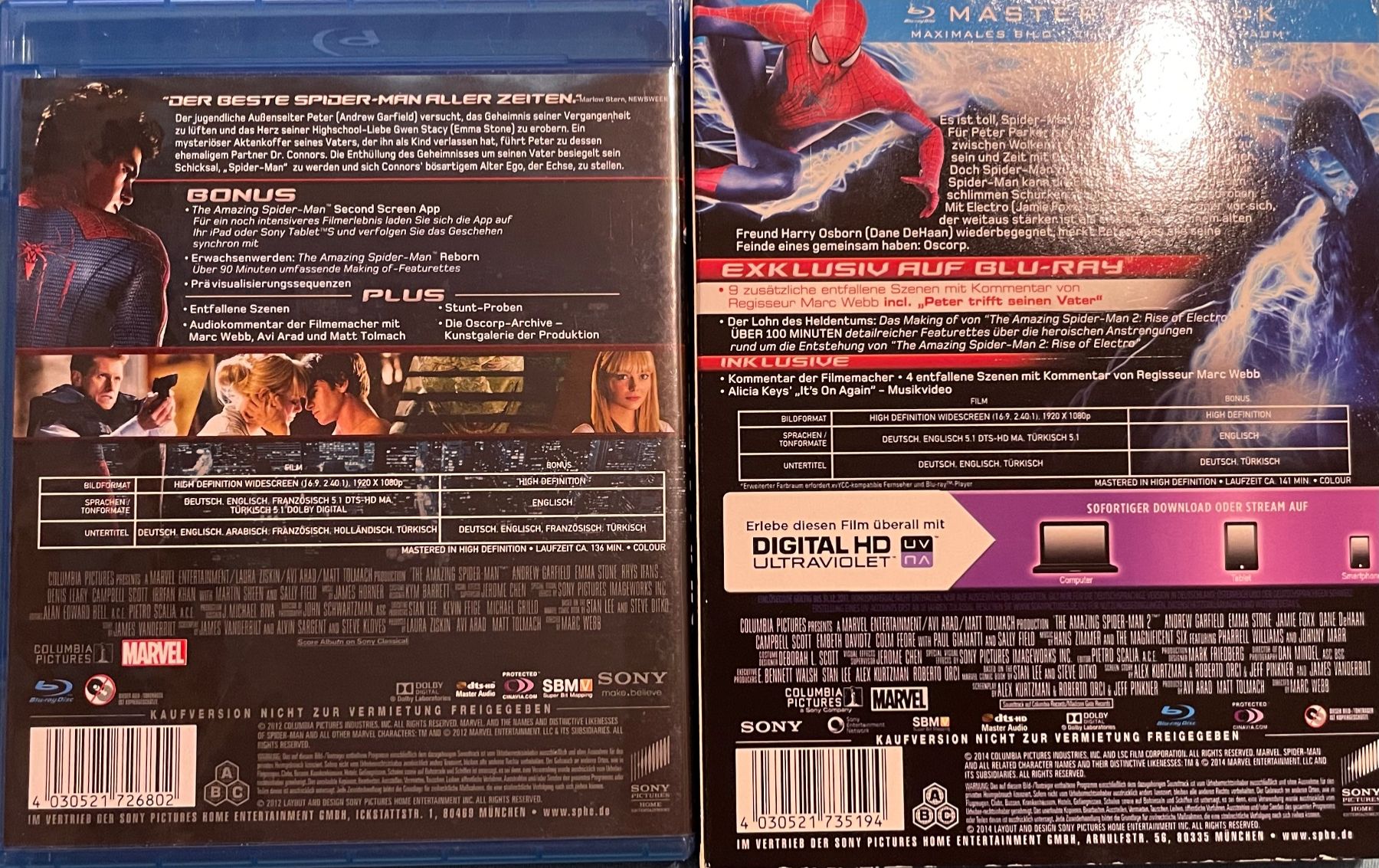 Alle DVDs: The Amazing Spider-Man 1 + 2 – Neu (gemäss Beschreibung) aus Waldenburg von Gonzo8 1