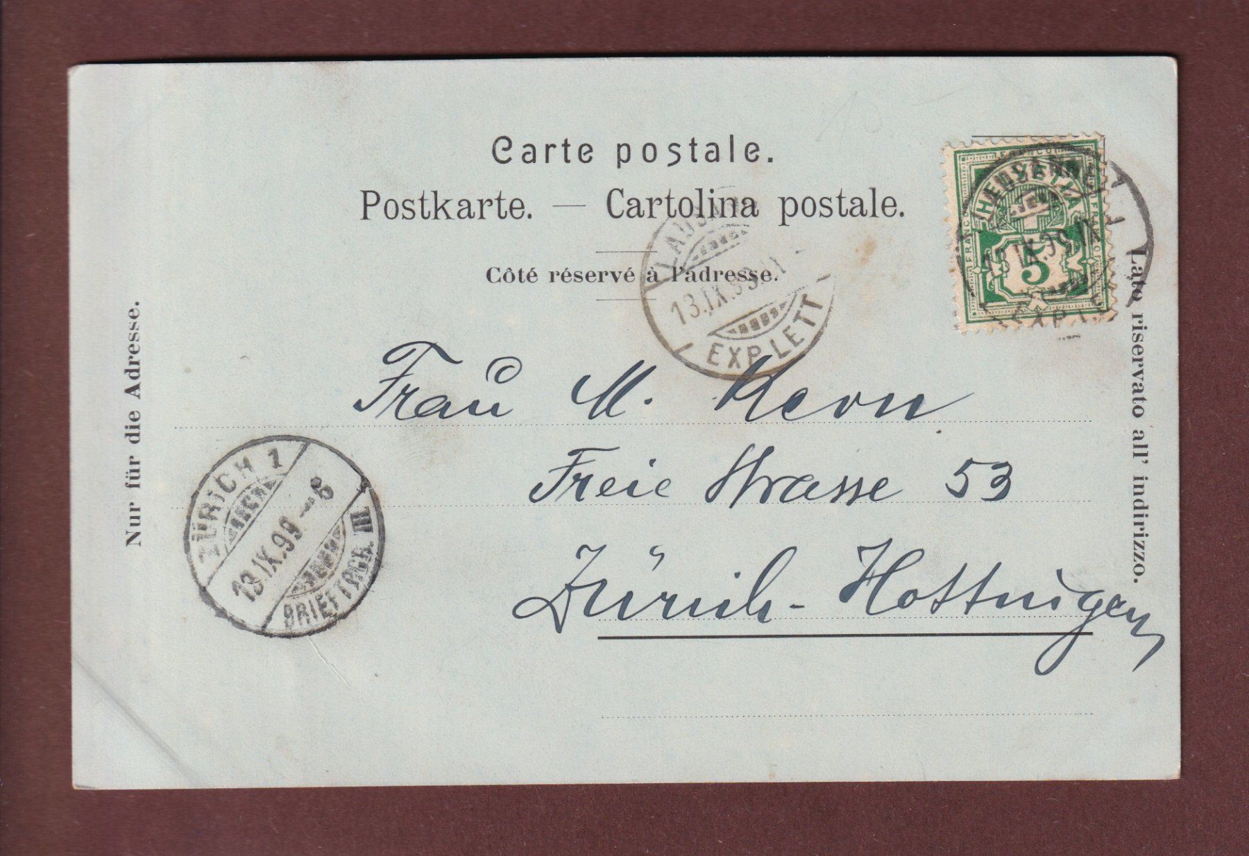 Cartes postales: LAUSANNE - Pavillon du Signal - 1899 – D'occasion à Pully par nicecards 1