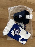 Chelsea FC Set - Hat, Scarf, and Pin - Brand New!