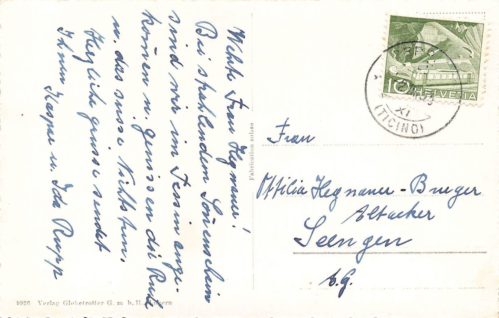 Cartoline postali: Serpiano panorama von der kurhausterrasse – Usato da Biasca venduto da Blenio71 1