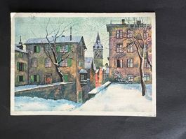 AK 1933 Künstlerkarte Lindenhof Zürich  (V718)