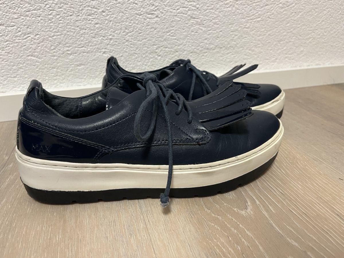 Scarpe da donna: Leder Plateausneaker mit Fransen MAX 37 – Usato da Birrwil venduto da vanyboo 2