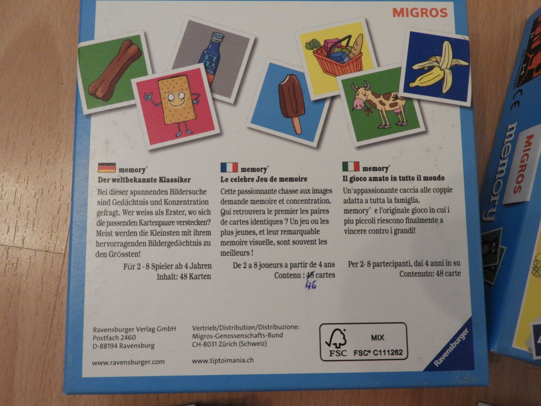 Ravensburger Giochi: Jeu Memory Migros Ravensburger d'occasion – Usato da Dombresson venduto da sev_bsb8 3
