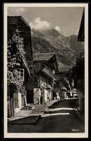 Brienz, Dorfstrasse, Ortspartie mit alte