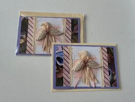2er SET, Glückwunschkarten für Geburt, Taufe, Schutzengel