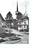 Kononflingen BE im Emmental,  mit Kirche und  Häusern 1974