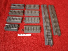 10 x C Schienen Stücke  H0 von Märklin. Gebraucht,