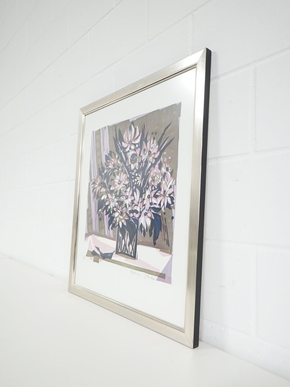 Gravures sur bois: Hanns Studer - Blumenstillleben - Original-Farbholzschnitt – D'occasion à Volketswil par brockipfannenstil 2