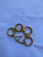 Bracelet chaîne maillons ronds plaqué or fermeture T.