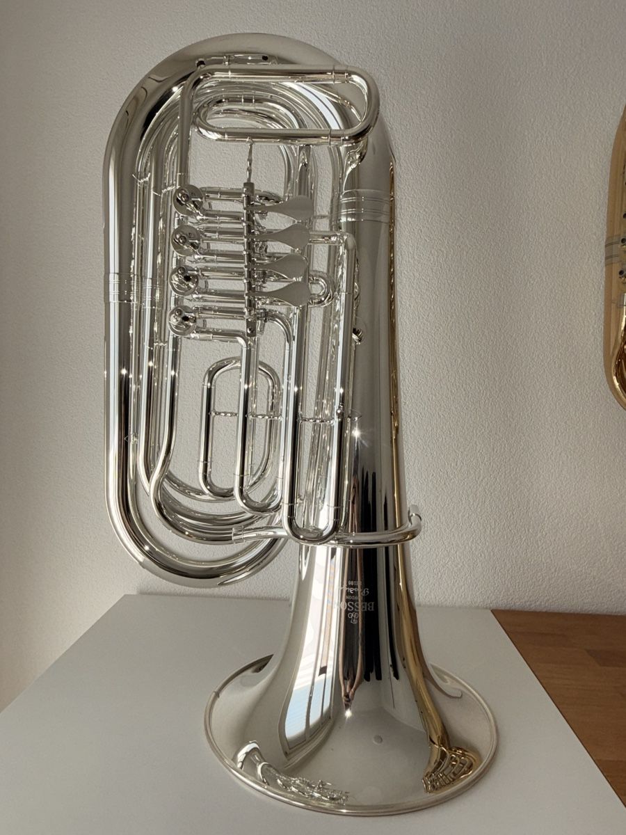 Besson Strumenti musicali: Tuba in B Besson BE186-0-2 versilbert  – Nuovo e nell'imballaggio originale da Grenchen venduto da Vegas45