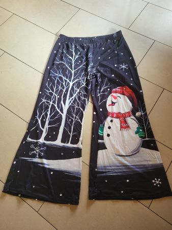 Hosen Druck Schneemann Wintermotiv Grösse 2XL 95%Polyester