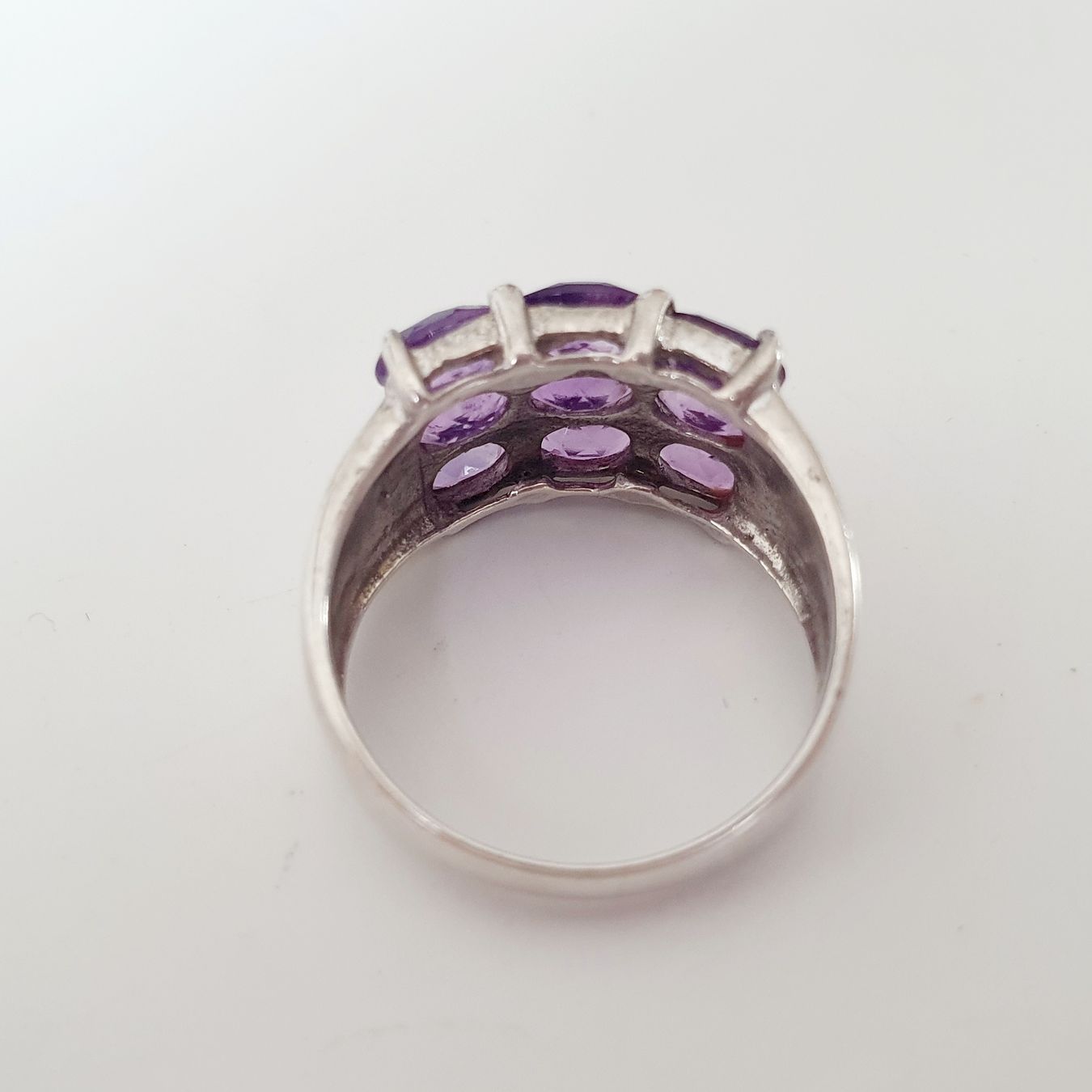 Anelli: Ring mit Amethysten in Silber 925, Gr 19,3 mm – Usato da Kreuzlingen venduto da Wunderkiste123 1
