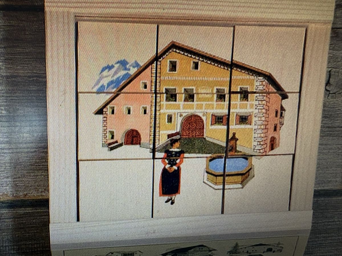 Puzzle: Holzpuzzle mit Schweizer Häuser, Vintage, Klötzli – Usato da Zürich venduto da venusandmars 4