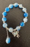 Perlenarmband Schmetterling, blau, Butterfly, Armband
