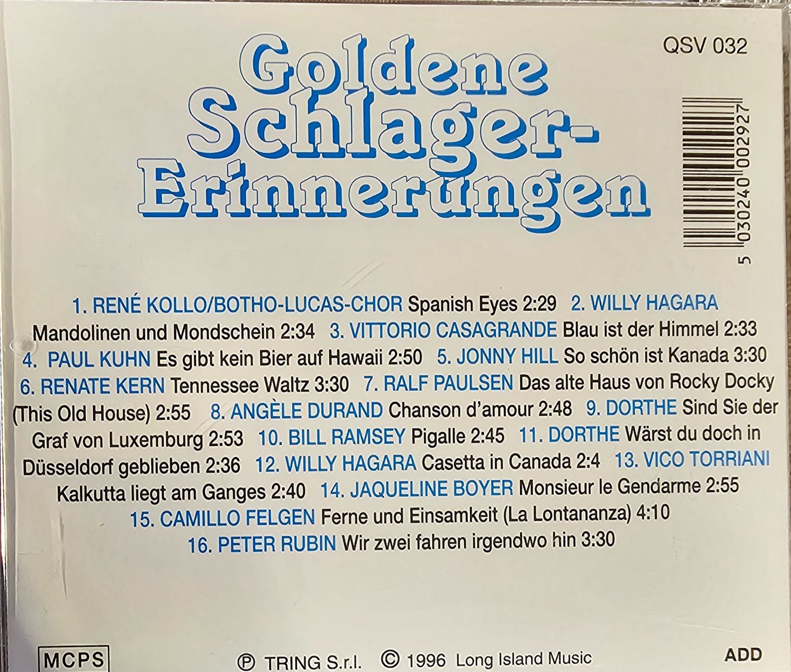 CD: Various - Goldene Schlagererinnerungen Folge 1 – Usato da Wahlen b. Laufen venduto da Cg10 1