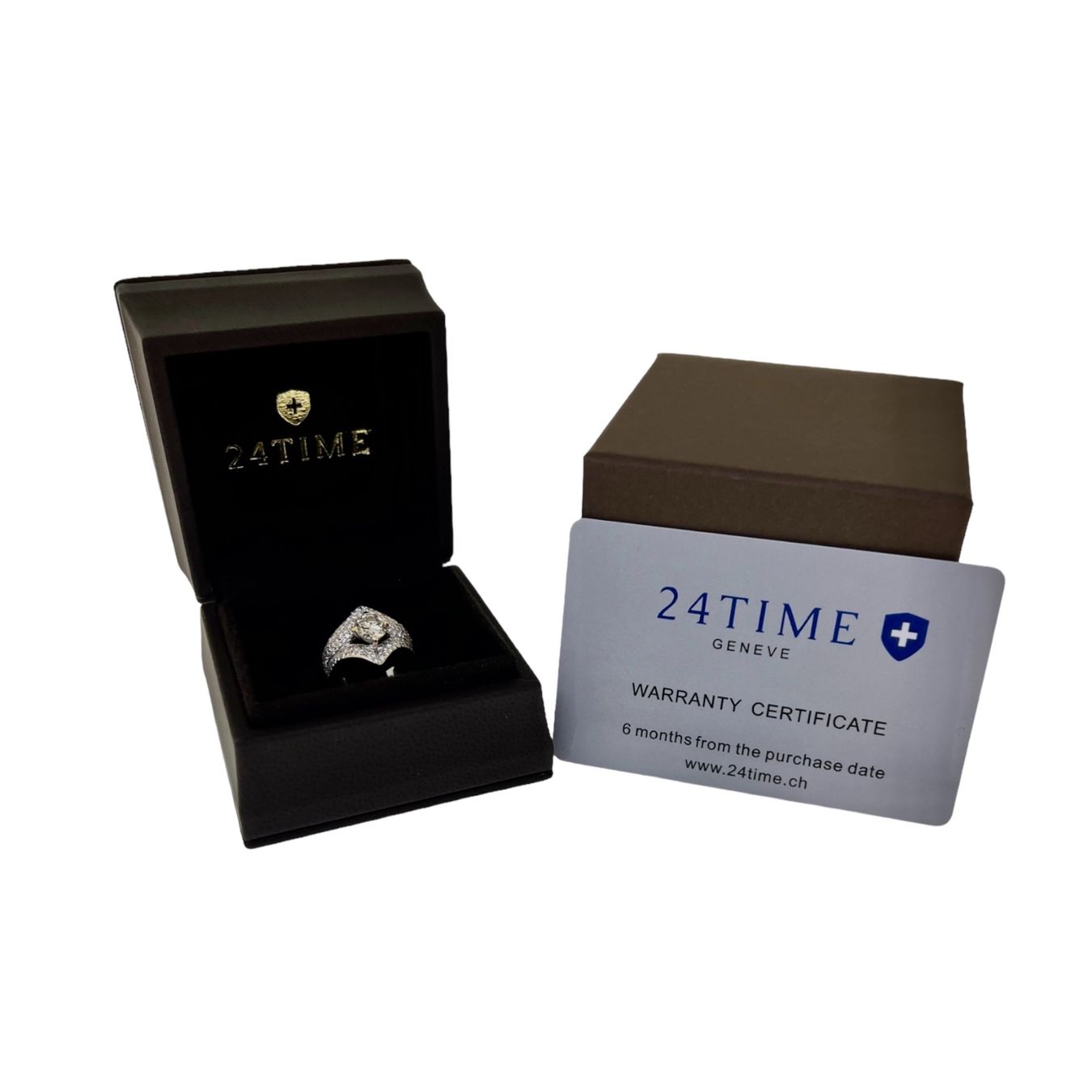 Ringe: Design full paved ca.180 diamonds & central ca. 1kt diamond – Gebraucht aus Morges von 24time 7