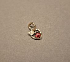 Charm Herz mit Kirsche rot +Garantie