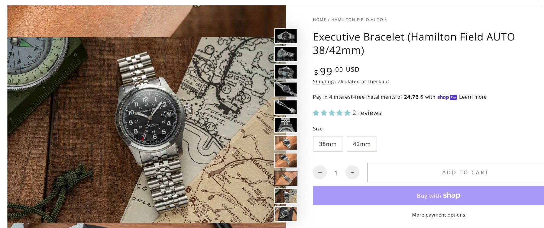 Hamilton Montres: Hamilton Khaki Field Automatic – D'occasion à Genthod par Bid-one 9