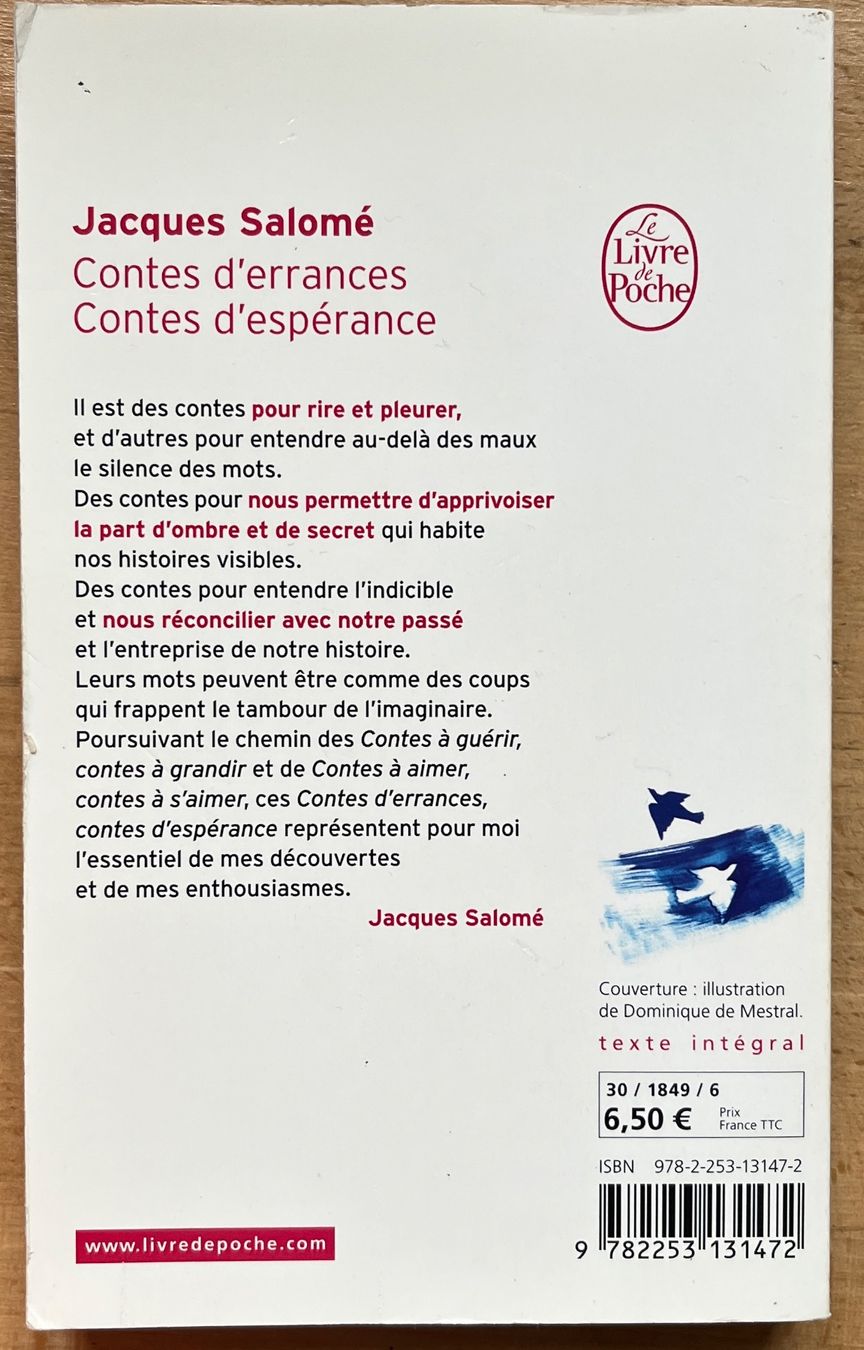 Libri: Jacques Salomé-contes d’errances… – Usato da Renan BE venduto da johncactus 1