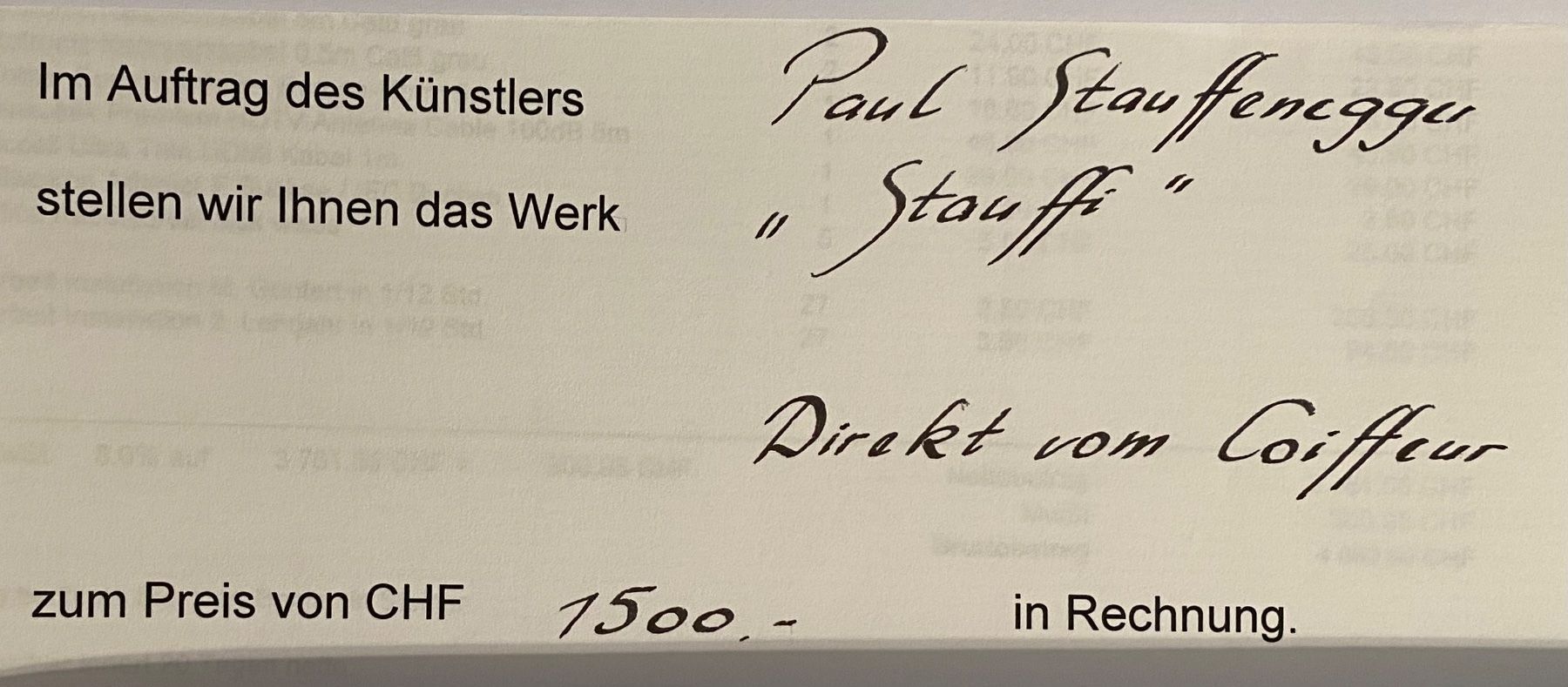 Dipinti: Paul Stauffenegger Direkt vom Coiffeur – Usato da Kölliken venduto da Gentle 2