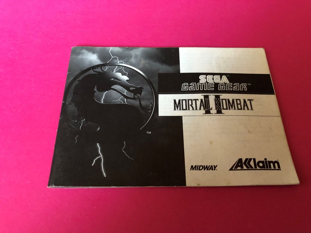MORTAL KOMBAT SEGA GAME GEAR GG CARTOUCHE BOITE ET NOTICE EUR