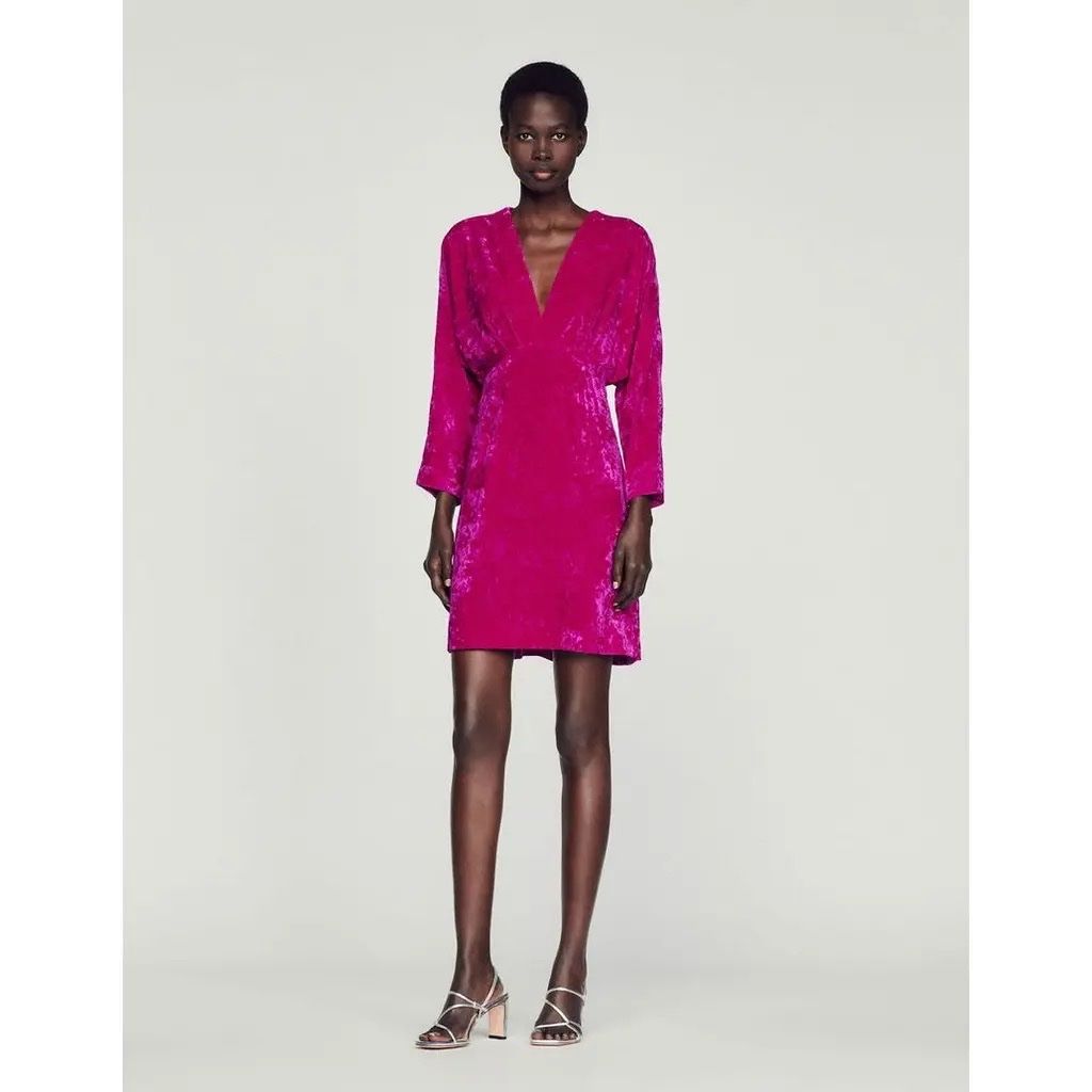 Sandro Kleider: SANDRO Traum mega Samtkleid, Fuchsia/Magenta Gr.  36 – Neu (gemäss Beschreibung) aus Meiringen von snahhanssnah 9