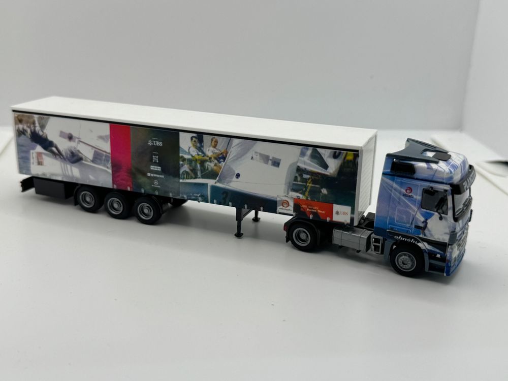 Model 1:87 Albedo - kamion Volvo F12 s vlekem ASG (ne Herpa) - rarita