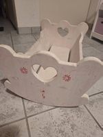 Puppenwiege, selbst gebaut 