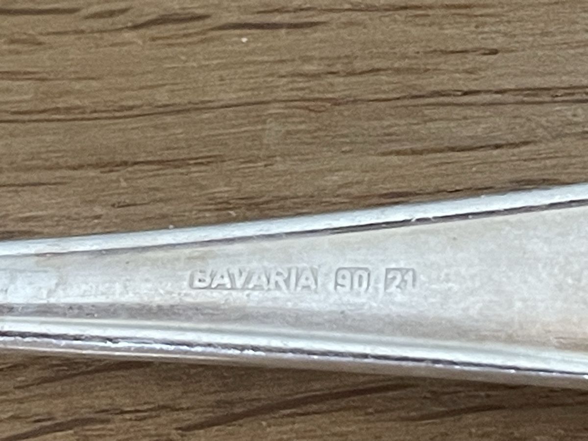 Set di posate: Antike Löffel Bavaria 90 versilbert 4 Stk.  – Usato da Elsau venduto da isidobrany09 3
