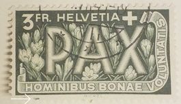 ST101) 272 PAX Krokusfeld, Abart Fleck Eckstempel Kt. 80.-+