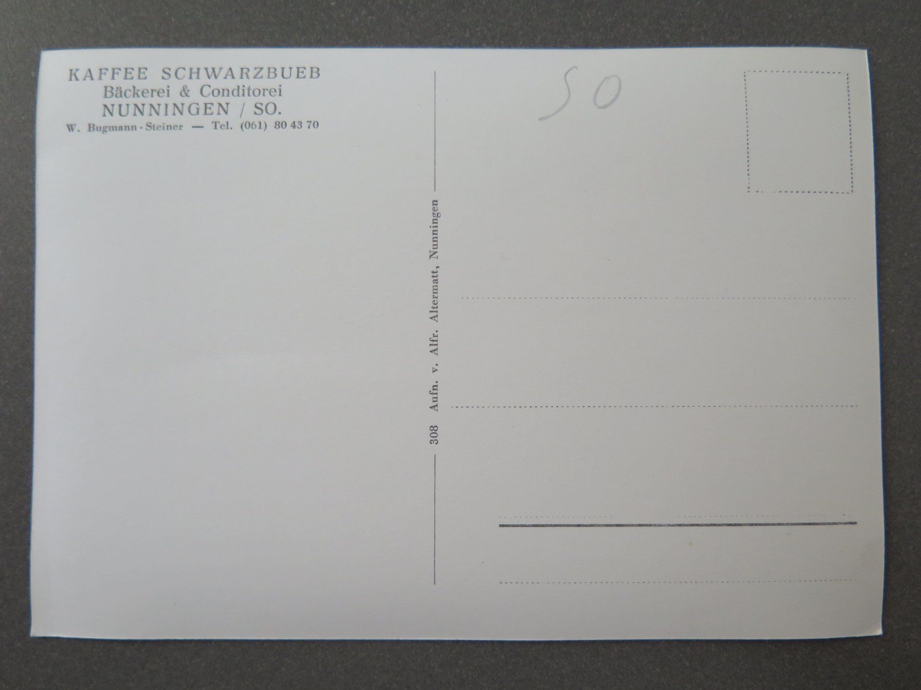 Cartoline postali: NUNNINGEN - KAFFEE SCHWARZBUEB – Usato da Wittenbach venduto da lipasal 1