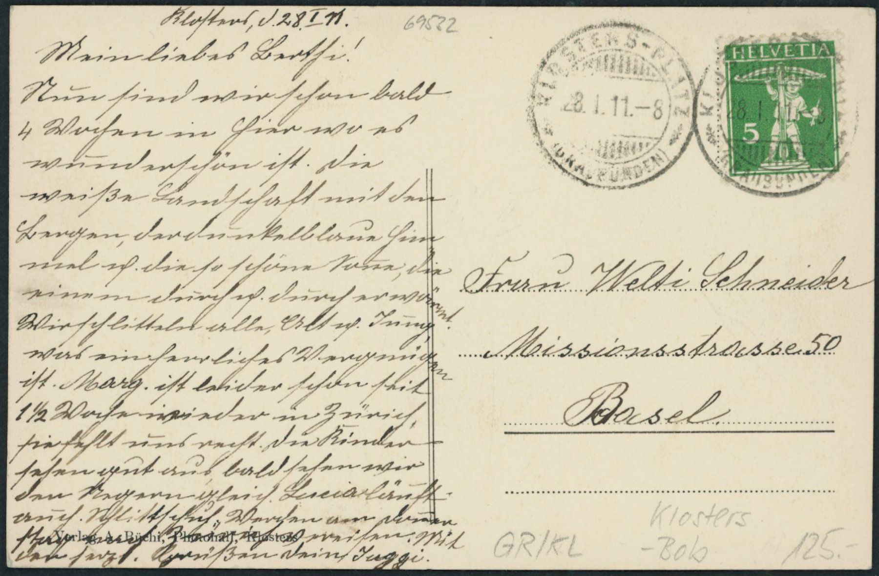 Cartoline postali: GR Klosters - Sport - Bob – Usato da Schindellegi venduto da stationary 1