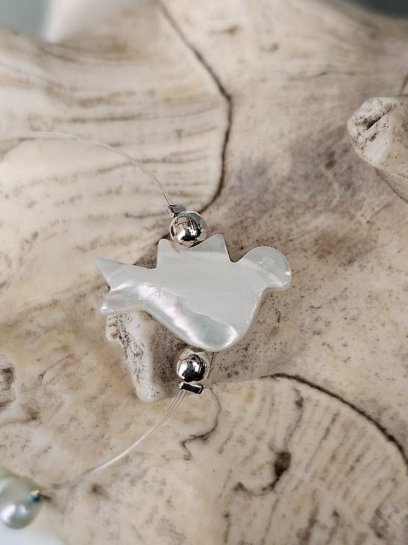 Tutte le decorazioni: Dekohänger White Bird  Wohnraumdekoration mit Perlen – Nuovo e nell'imballaggio originale da Sulz AG venduto da Cacuzza 3