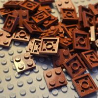 Lego 60x Platten 2x2 (3022) rotbraun