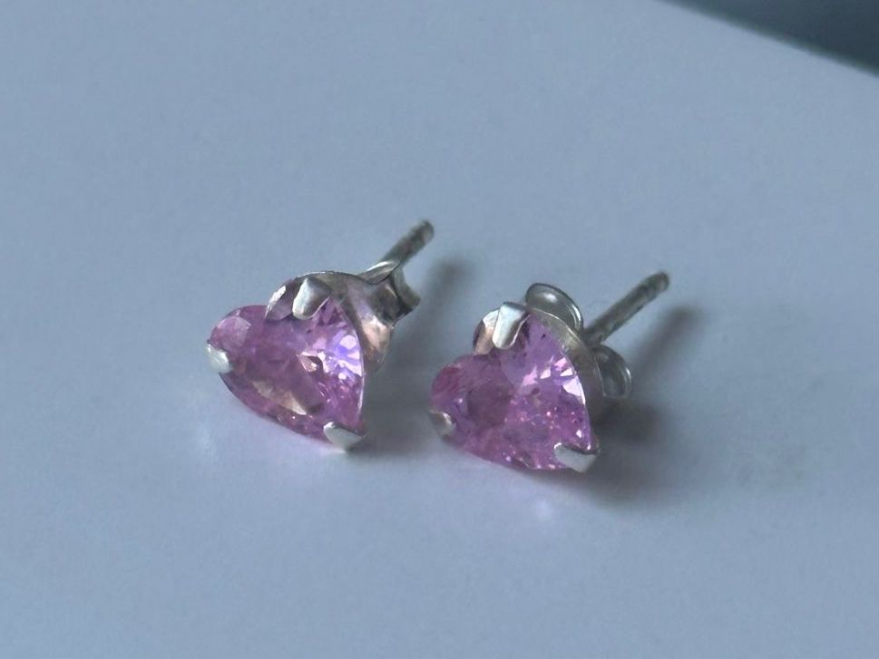 Orecchini pendenti & Orecchini a lobo: Silber 925 Rosa Herz Ohrstecker – Nuovo (secondo la descrizione) da Givisiez venduto da dor_xb9k