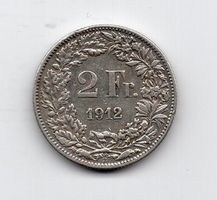 (1024) Schweiz, 2 Franken 1912, vz+