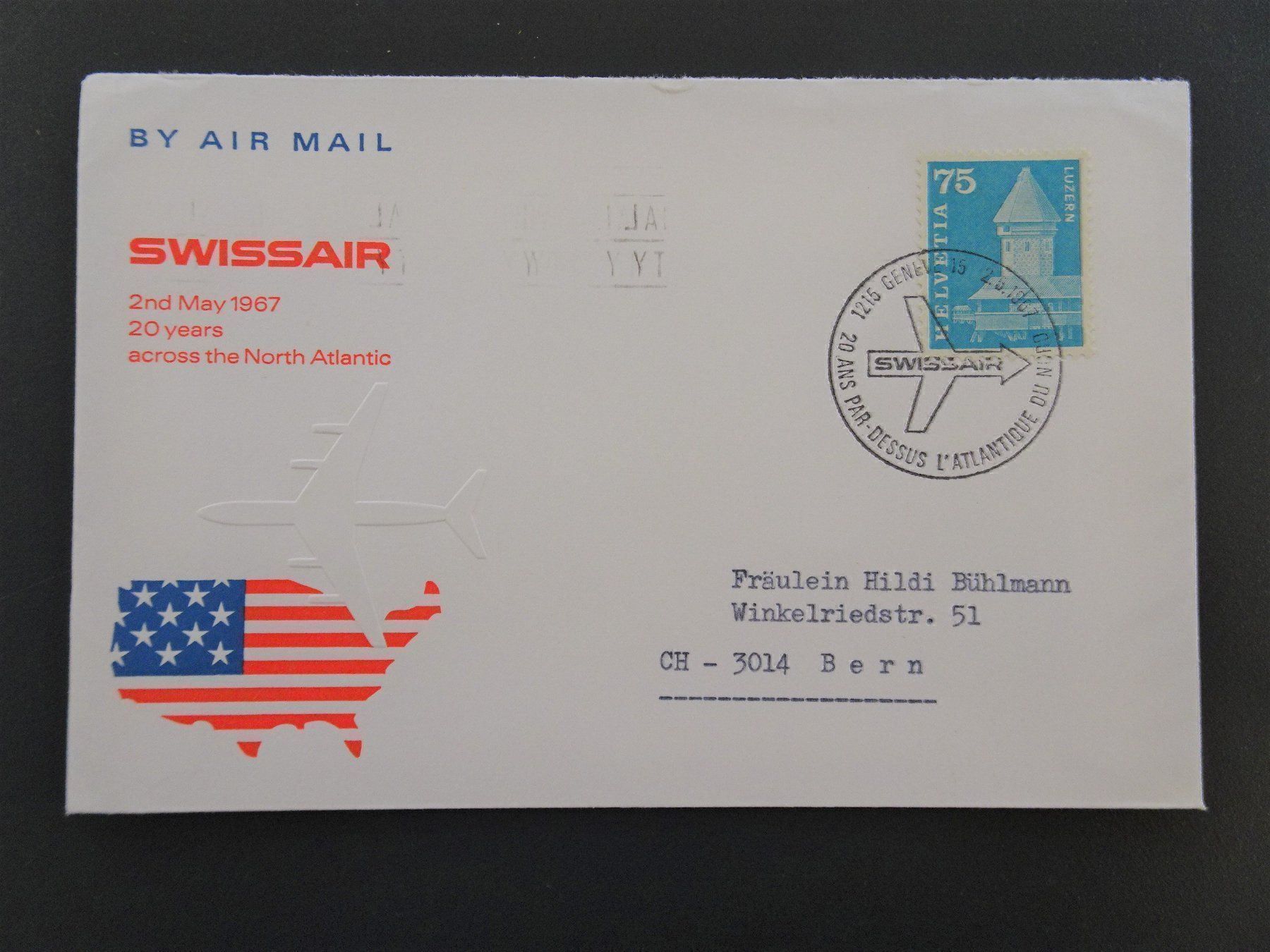 Alle Briefmarken: Swissair  1967 – Gebraucht aus Aadorf von Chnorli-Furz