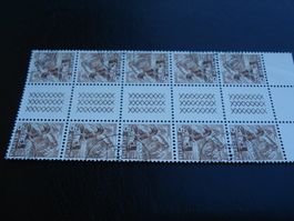 10erblock Kehrdruck-Zwischensteg, sauber o, Gummi **