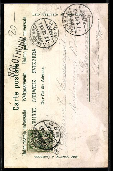 Cartoline postali: AK Solothurn, Zeitglockenthurm – Usato da Berlin venduto da bartko-reher 1