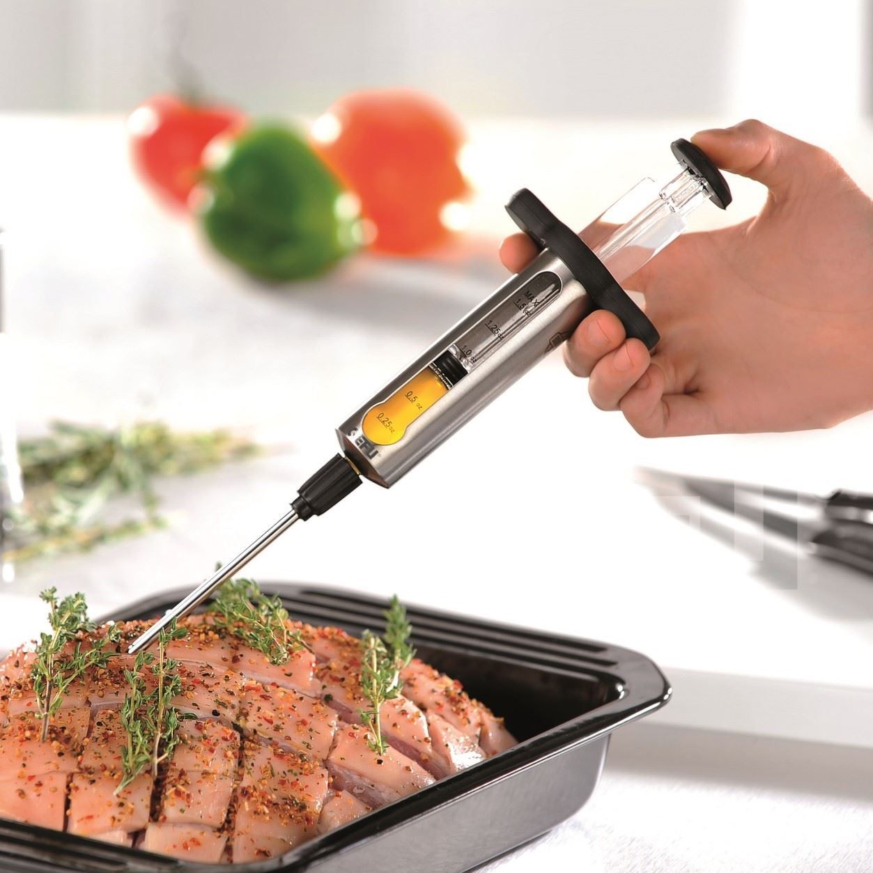 Elettrodomestici da cucina: Marinadenspritze oder Bratenspritze BBQ – Nuovo e nell'imballaggio originale da Wettingen venduto da kochshop 1