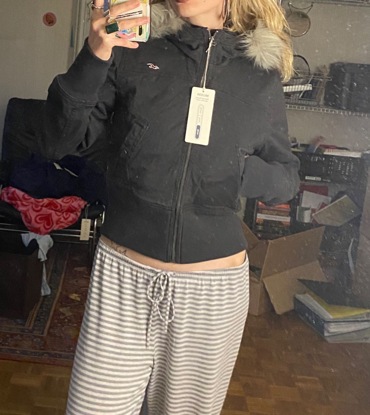 Hollister Giacche: Hollister Peyton Twill-Jacke, Anthrazit – Nuovo e nell'imballaggio originale da Liebefeld venduto da ano_tc7y
