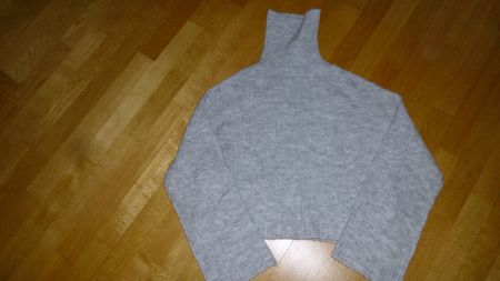 Damen-Rollkragen-Strickpullover /H&M/ grau-meliert / XS