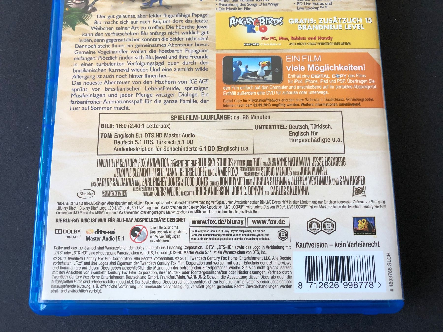 Alle DVDs: Rio (2011) - Bluray + DVD – Gebraucht aus Bern von McFlurry_88 2