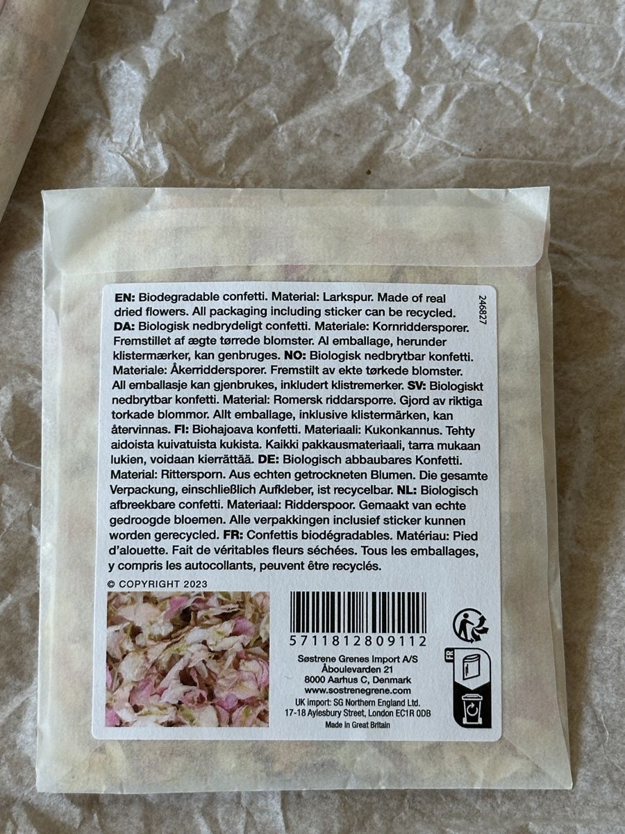 Tutte le decorazioni: Konfetti biologisch abbaubar – Nuovo e nell'imballaggio originale da Urdorf venduto da teeeea 1