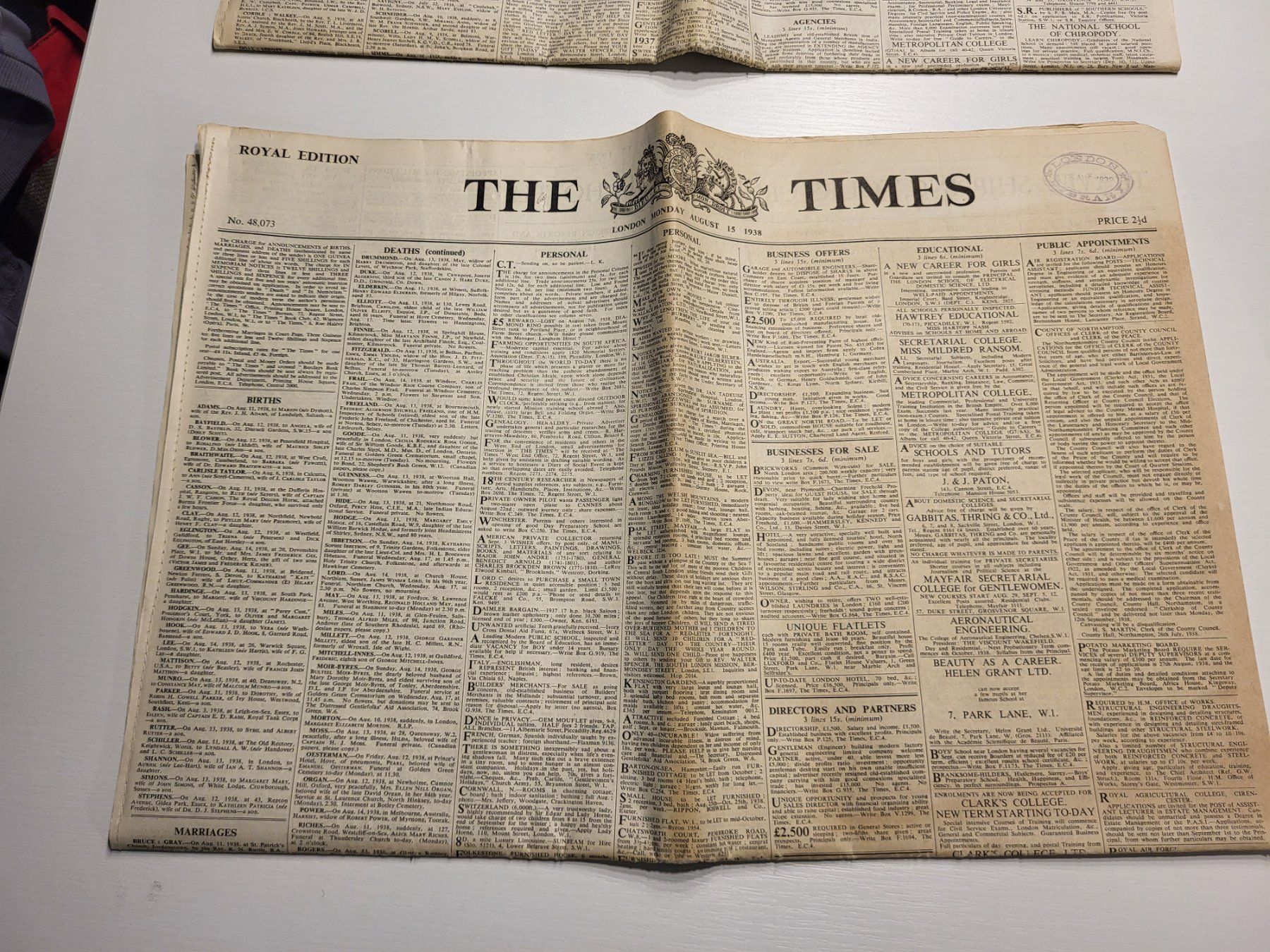 Riviste & Magazine: The Times Zeitungen 1938/1939 – Usato da Suhr venduto da lul_87gh 3