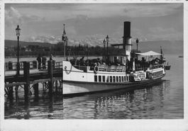 Ansichtskarte Zürich Dampfschiff Speer, 1938, Sonderstempel