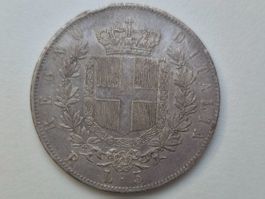 🇮🇹 Italy 5 Lire 1876 Silver 25g .900